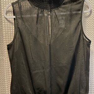 Express Black Mandarin Collar Blouse Size Medium